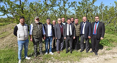  Başkan Aydın zirai don mağduru çiftçileri yalnız bırakmadı