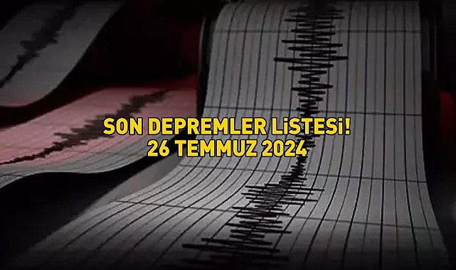 BİNGÖL'DE DEPREM 26 TEMMUZ 2024: Bingöl'de deprem mi oldu, nerede, kaç şiddetinde? Muş, Erzurum, Malatya ve Elazığ'dan da hissedildi