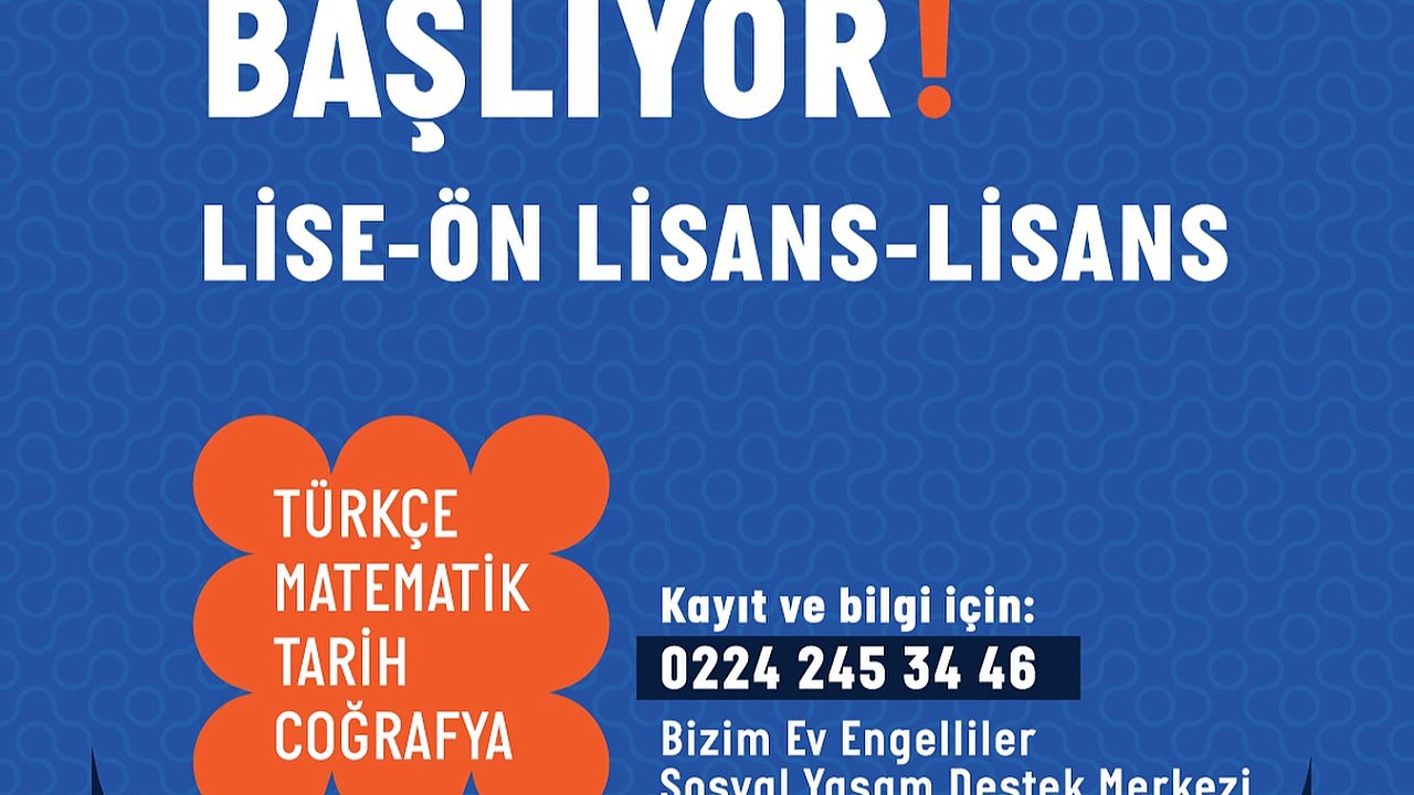 Nilüfer Belediyesi’nden engelli bireylere ücretsiz E-KPSS kursu