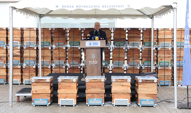 Büyükşehir'den dağ yöresine arı kovanı desteği