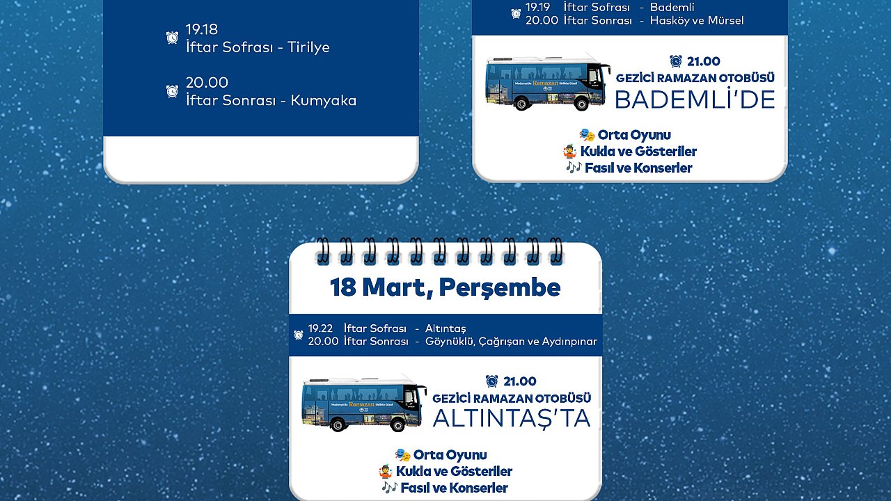 RAMAZAN OTOBÜSÜ MAHALLE MAHALLE MUDANYA’DA
